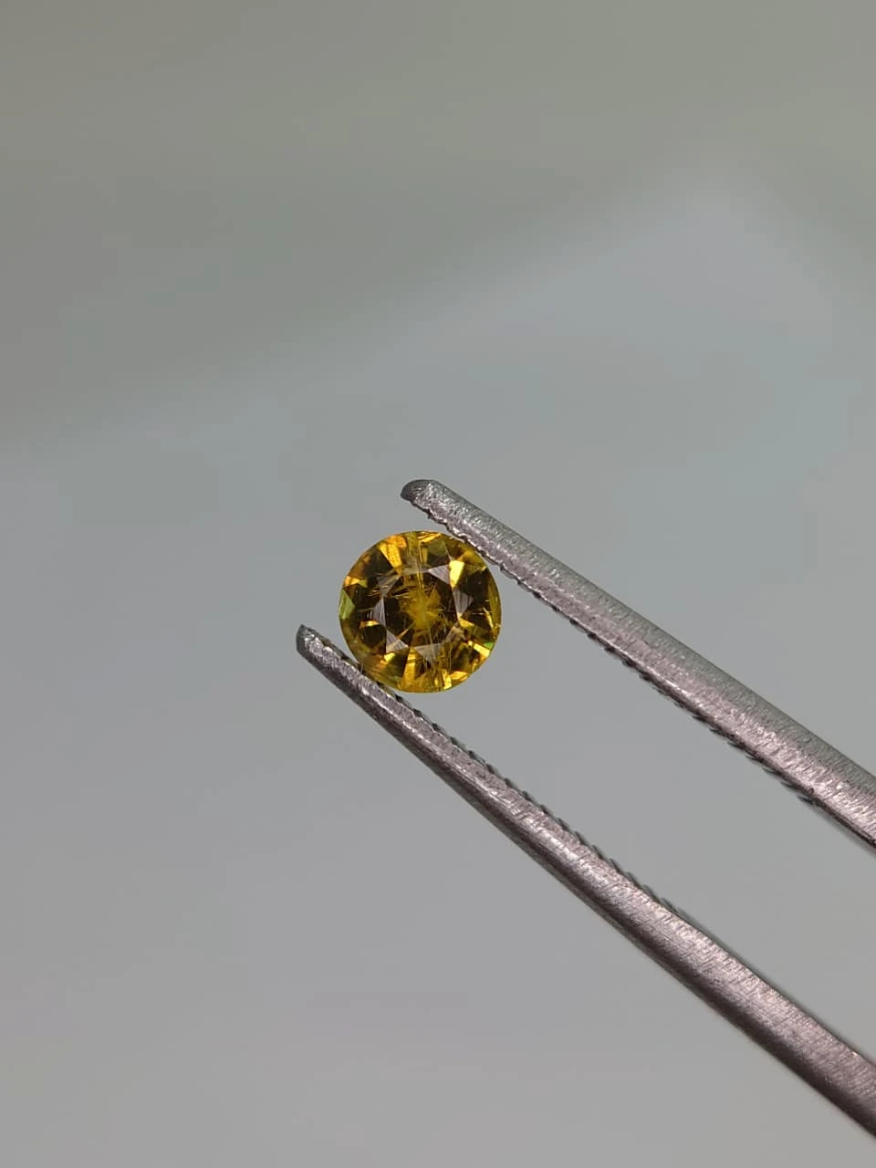 0.35ct Natural Brilliant Round Faceted Demantoid Garnet from Pakistan — view 2